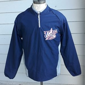 USA BASEBALL Majestic Cool Base Navy Small Mens Pullover Zip‎ Windbreaker Jacket